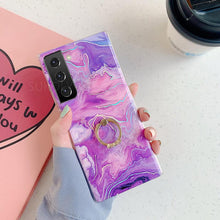 Load image into Gallery viewer, 2022 Laser Marble Pattern Ring Holder Protective Cover For Samsung Galaxy pphonecover
