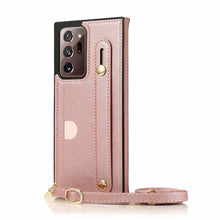 Load image into Gallery viewer, Luxury Brand Leather Stand Holder Square Case For Samsung Galaxy S21 S20 S10 Ultra Plus FE Note20 10 A71 A51 Cover pphonecover
