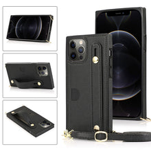 Load image into Gallery viewer, 2021 Luxury Brand Leather Stand Holder Square Case For iPhone 12 Pro Max Mini 11 XS XR 6 7 8 Plus SE 2020 Cover pphonecover
