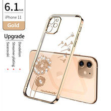 Load image into Gallery viewer, 2021 Dandelion Diamonds Electroplating Case For iPhone 12 Pro Max Mini 11 XS XR 7 8 Plus SE 2020 Cover pphonecover
