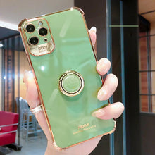 Load image into Gallery viewer, Luxury Electroplated Gold Plating Glitter Case with Ring Holder For iPhone 13 12 11 Pro Max XS XR pphonecover
