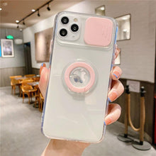 Load image into Gallery viewer, Transparent Armor Ring Holder Stand Bracket Protection Case For iPhone
