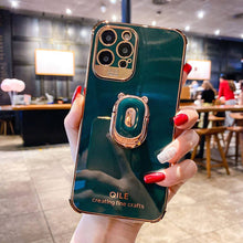 Load image into Gallery viewer, Luxury Electroplating Stand Ring Holder Phone Case With Finger Ring for iPhone 12 Pro MAX 11 Pro XS XR X SE 6 6s 7 8 Plus 12Mini pphonecover
