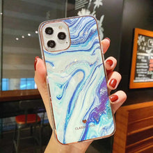 Load image into Gallery viewer, Glitter Gradient Marble Texture Phone Case For iPhone 11 12 11Pro Max XR XS Max X 7 8 Plus 11Pro 12 Shockproof Bumper Back Cover pphonecover
