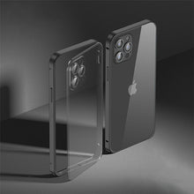 Load image into Gallery viewer, Luxury Aluminum Alloy Metal Frame Camera All-inclusive Protective Cover For iPhone 13 12 11 Pro Max Shockproof Transparent Matte Back Cover With Metal Buckle pphonecover
