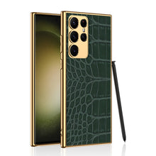 Load image into Gallery viewer, Electroplated Leather Soft Shell Samsung Galaxy S23 S23 Plus S23 Ultra Case
