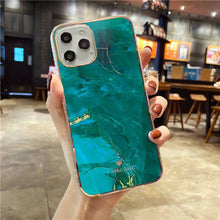 Load image into Gallery viewer, Glitter Gradient Marble Texture Phone Case For iPhone 11 12 11Pro Max XR XS Max X 7 8 Plus 11Pro 12 Shockproof Bumper Back Cover pphonecover
