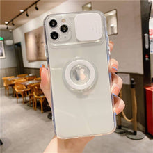 Load image into Gallery viewer, Transparent Armor Ring Holder Stand Bracket Protection Case For iPhone
