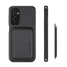 Load image into Gallery viewer, Fiber Pattern Camera All-inclusive Protective Cover With Magnetic Card Holder For Samsung Galaxy A Series pphonecover
