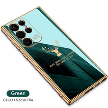 Load image into Gallery viewer, 2022 Luxury Deer Pattern Camera All-inclusive Electroplating Process Soft Case For Samsung Galaxy S22 Ultra Plus pphonecover
