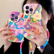 Load image into Gallery viewer, New Dopamine Graffiti Flower iPhone Case
