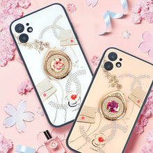 Load image into Gallery viewer, 2021 Luxury Rose Bracket Rhinestone Protective Case For iPhone 12 Pro Max 11 XS XR 7 8 Plus Cover pphonecover
