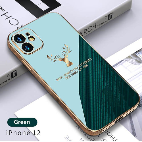 2021 Deer Pattern Camera All-inclusive Electroplating Process Case For iPhone pphonecover