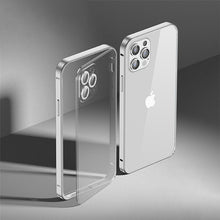 Load image into Gallery viewer, Luxury Aluminum Alloy Metal Frame Camera All-inclusive Protective Cover For iPhone 13 12 11 Pro Max Shockproof Transparent Matte Back Cover With Metal Buckle pphonecover
