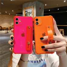 Load image into Gallery viewer, 2022 Wrist Strap Clear Phone Case For iPhone 14 13 12 11 Pro Max pphonecover
