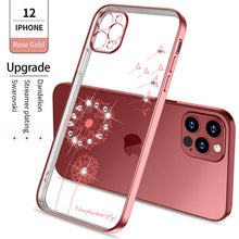 Load image into Gallery viewer, 2021 Dandelion Diamonds Electroplating Case For iPhone 12 Pro Max Mini 11 XS XR 7 8 Plus SE 2020 Cover pphonecover
