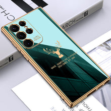 Load image into Gallery viewer, Luxury Deer Pattern Camera All-inclusive Electroplating Process Case For Samsung S22 S21 Series pphonecover
