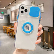 Load image into Gallery viewer, Transparent Armor Ring Holder Stand Bracket Protection Case For iPhone
