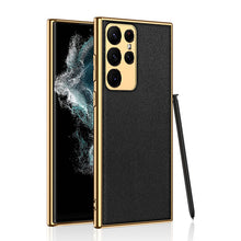 Load image into Gallery viewer, 2022 Luxury Leather Camera All-inclusive Electroplating Process Cover For Sumsang Galaxy S22 S21 Ultra Plus pphonecover
