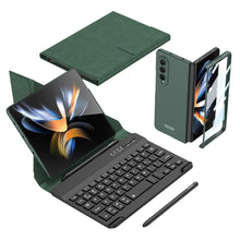 Load image into Gallery viewer, Bluetooth 3.0 Keyboard Magnetic Folding Bracket All-inclusive Leather Cover For Samsung Galaxy Z Fold3 Fold4 5G Come With keyboard+Holster Bracket+Phone Case+Capacitive Pen pphonecover
