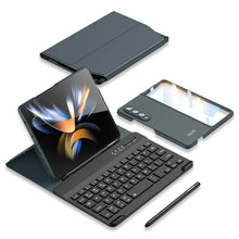 Load image into Gallery viewer, Bluetooth 3.0 Keyboard Magnetic All-inclusive Leather Cover For Samsung Galaxy Z Fold3 Fold4 5G Come With keyboard+Holster Bracket+Phone Case+Capacitive Pen pphonecover
