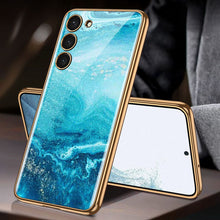 Load image into Gallery viewer, Luxury Plating Anti-knock Protection Tempered Glass Case For Samsung Galaxy S21 S22 S23 Plus Ultra pphonecover
