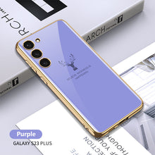 Load image into Gallery viewer, Luxury Plating Anti-knock Protection Tempered Glass Case For Samsung Galaxy S21 S22 S23 Plus Ultra pphonecover
