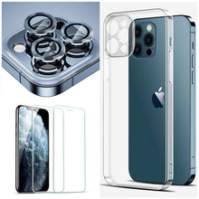 Load image into Gallery viewer, 2022 Transparent Silicone Case With Camera Lens &amp; Screen Protector For iPhone pphonecover
