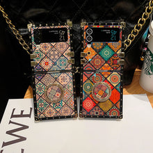 Load image into Gallery viewer, Retro Boho Style Ring Case With Lanyard for Samsung Galaxy Z Flip3 Flip4 5G pphonecover
