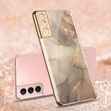 Load image into Gallery viewer, 2021 Luxury Plating Pattern Camera All-inclusive Electroplating Process Case For Samsung S21 S21 Plus S21 Ultra pphonecover
