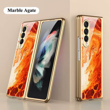 Load image into Gallery viewer, Marble Glass Case For Samsung Galaxy Z Fold 3 5G pphonecover
