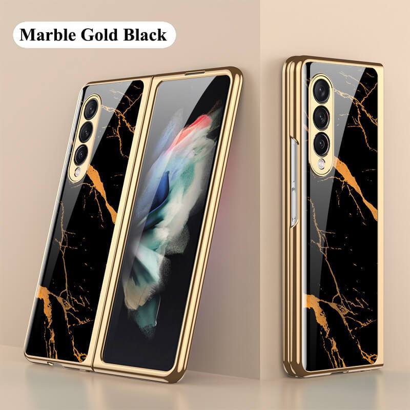 Marble Glass Case For Samsung Galaxy Z Fold 3 5G pphonecover