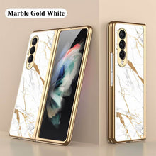 Load image into Gallery viewer, Marble Glass Case For Samsung Galaxy Z Fold 3 5G pphonecover
