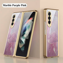 Load image into Gallery viewer, Marble Glass Case For Samsung Galaxy Z Fold 3 5G pphonecover
