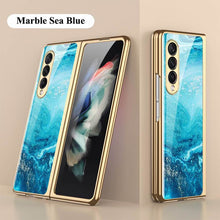 Load image into Gallery viewer, Marble Glass Case For Samsung Galaxy Z Fold 3 5G pphonecover
