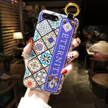 Load image into Gallery viewer, Luxury Wristband Bohemia Foxfur Ball Phone Case For iPhone - hotbuyy
