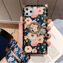 Load image into Gallery viewer, 2020 Stylish French Style Flower Lanyard Ring Phone Case for iPhone Samsung Huawei pphonecover
