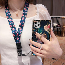 Load image into Gallery viewer, 2020 Stylish French Style Flower Lanyard Ring Phone Case for iPhone Samsung Huawei pphonecover
