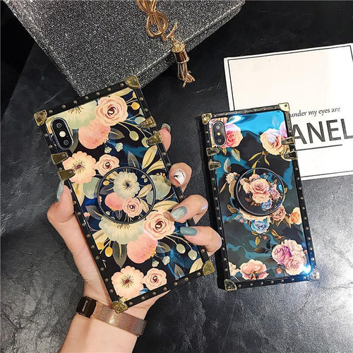 2020 Stylish French Style Flower Popsocket iPhone Samsung Huawei Case pphonecover