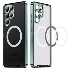 Load image into Gallery viewer, Metal Frame S23 S23 Ultra Phone Case with MagSafe Charging Magnetic Ring
