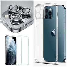 Load image into Gallery viewer, 2022 Transparent Silicone Case With Camera Lens &amp; Screen Protector For iPhone pphonecover
