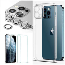 Load image into Gallery viewer, 2022 Transparent Silicone Case With Camera Lens &amp; Screen Protector For iPhone pphonecover
