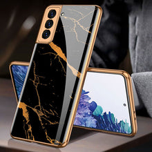 Load image into Gallery viewer, Luxury Plating Anti-knock Protection Tempered Glass Case For Samsung Galaxy S21 S22 S23 Plus Ultra pphonecover
