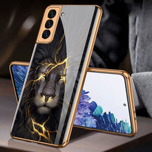 Load image into Gallery viewer, Luxury Plating Anti-knock Protection Tempered Glass Case For Samsung Galaxy S21 S22 S23 Plus Ultra pphonecover
