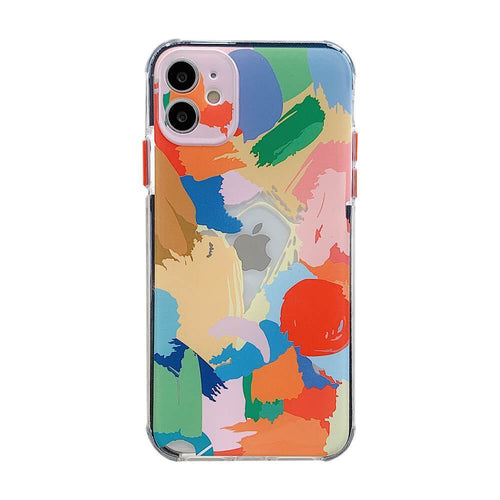 2021 Colorful Clear Graffiti Soft Phone Cases for iPhone 12 11 Pro Max X XS XR 7 8 Plus pphonecover