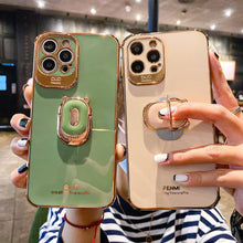 Load image into Gallery viewer, Luxury Electroplating Stand Ring Holder Phone Case With Finger Ring for iPhone 12 Pro MAX 11 Pro XS XR X SE 6 6s 7 8 Plus 12Mini pphonecover
