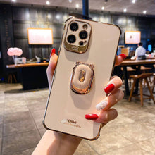 Load image into Gallery viewer, Luxury Electroplating Stand Ring Holder Phone Case With Finger Ring for iPhone 12 Pro MAX 11 Pro XS XR X SE 6 6s 7 8 Plus 12Mini pphonecover
