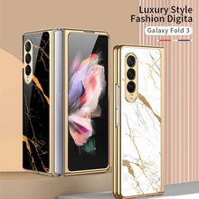 Load image into Gallery viewer, Marble Glass Case For Samsung Galaxy Z Fold 3 5G pphonecover
